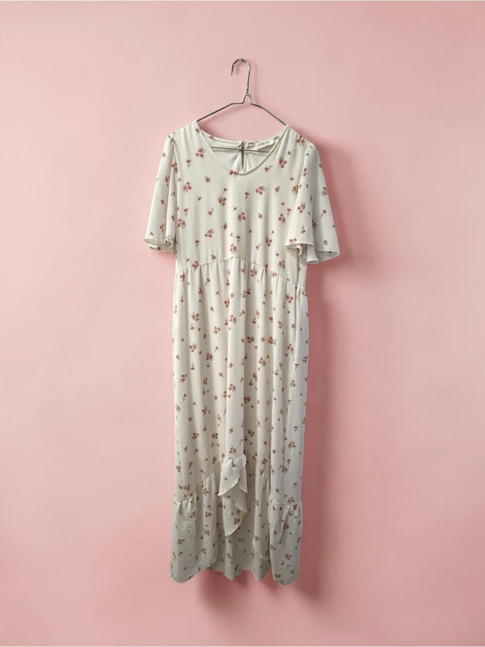 orange creek Cream Maxi Dress with Small Floral Print
